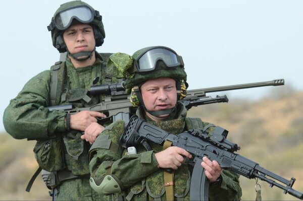 Russian soldiers in the performance of their duty