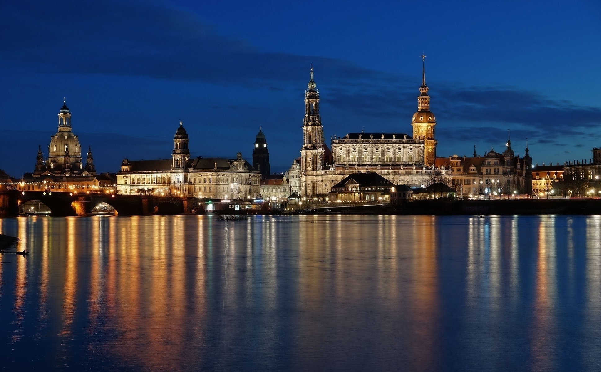 deutschland dresden licht nacht stadt