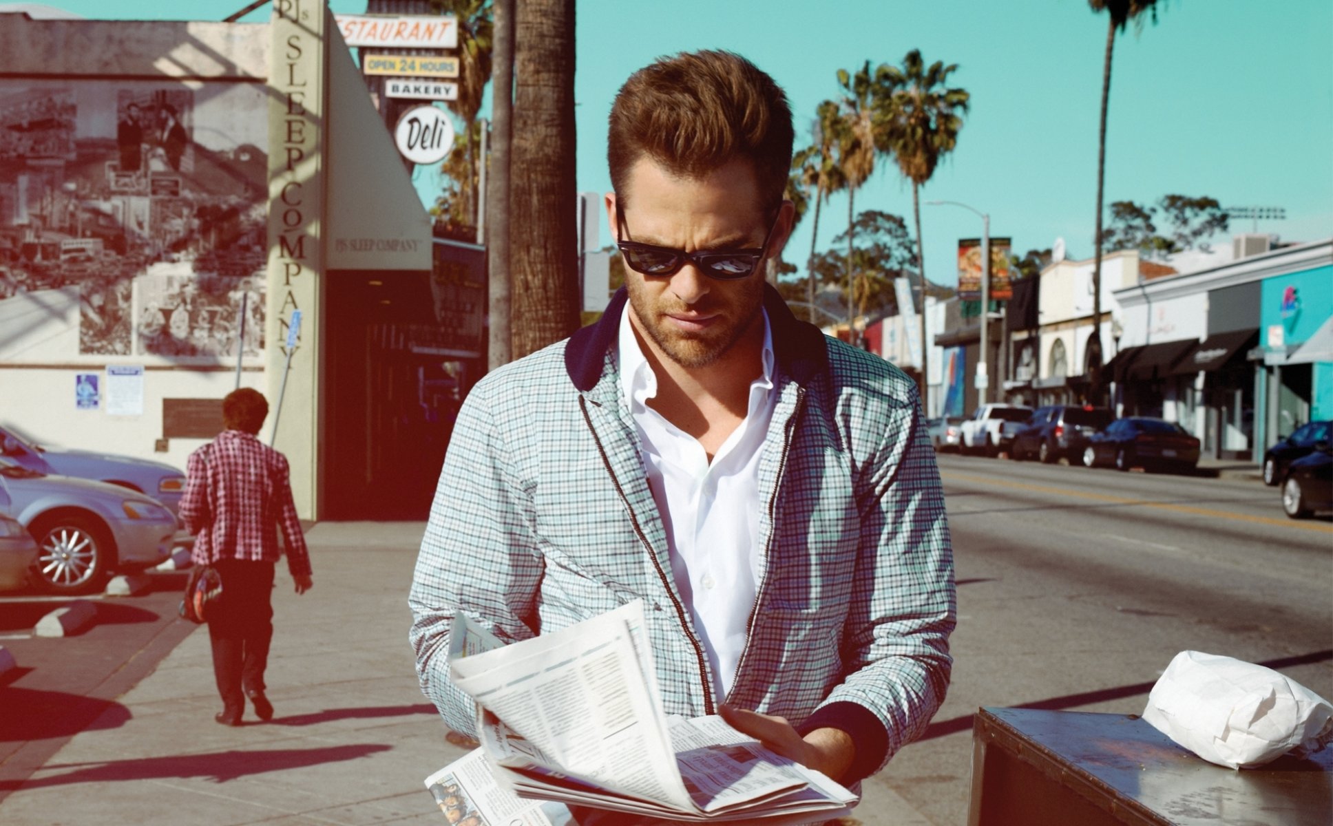 chris pine aktor mężczyzna okulary