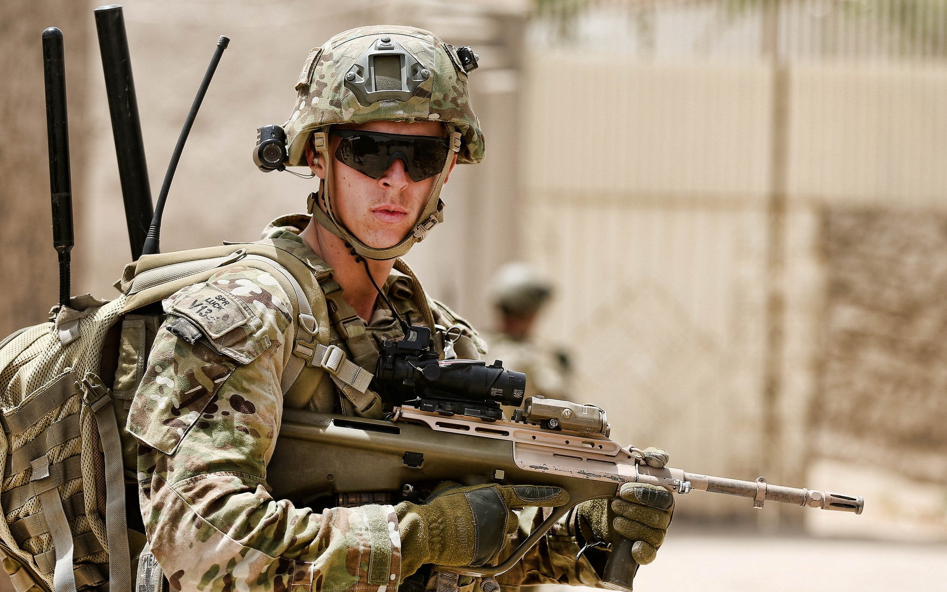 australische armee soldat waffe