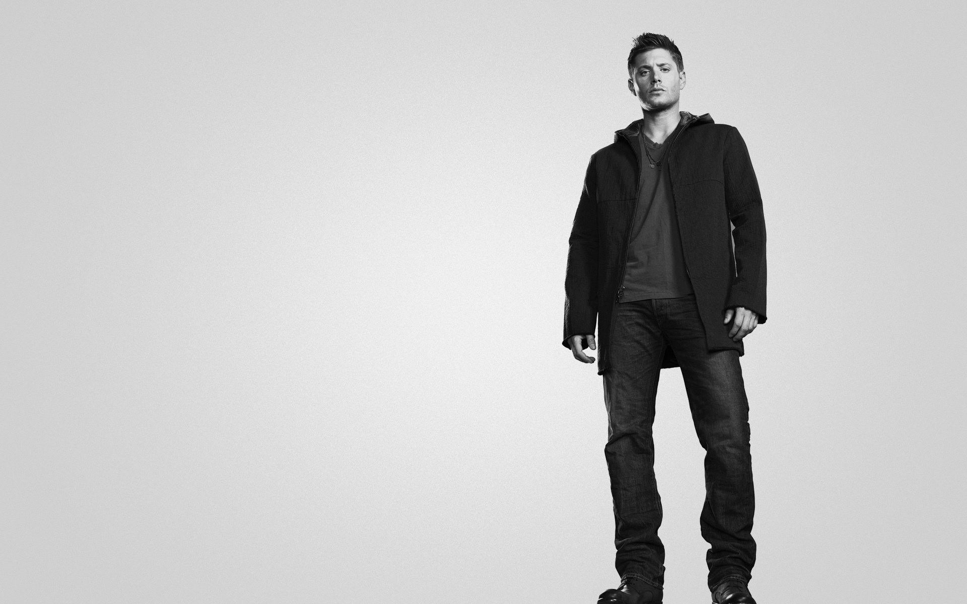 jensen jensen ackles blanco y negro sobrenatural