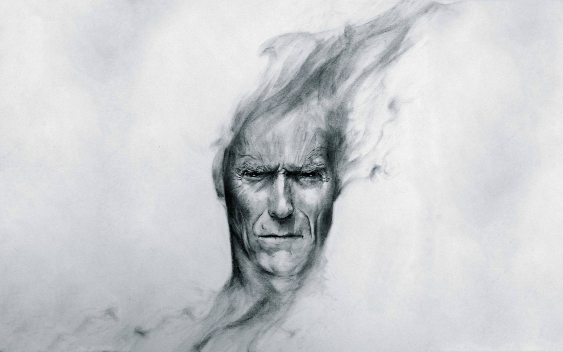 clint eastwood kopf blick kunst