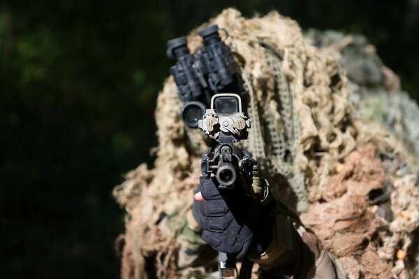 French special Forces soldier in ambush