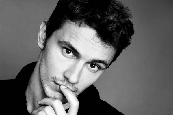 Actor James Franco thoughtful look