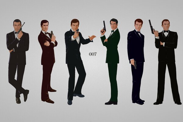 Agent 007 James Bond in a suit
