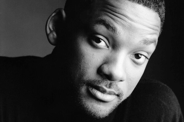 Schwarz-Weiß-Foto von Will Smith