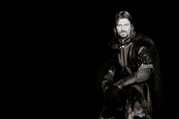 Il Signore degli anelli: Boromir su sfondo nero