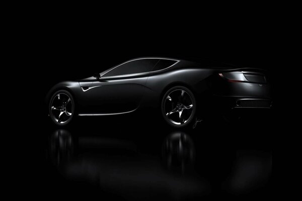 Aston Martin w ciemnych kolorach