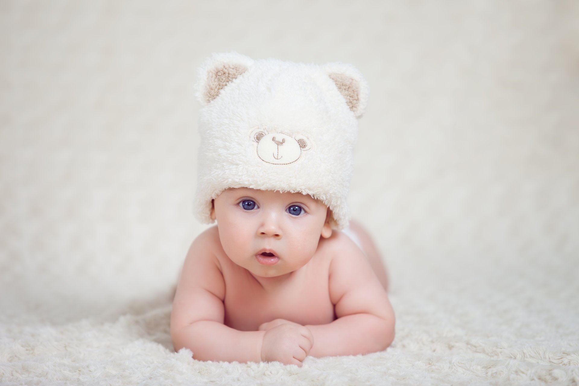 pequeño oso de peluche un sombrero genial un moño serio