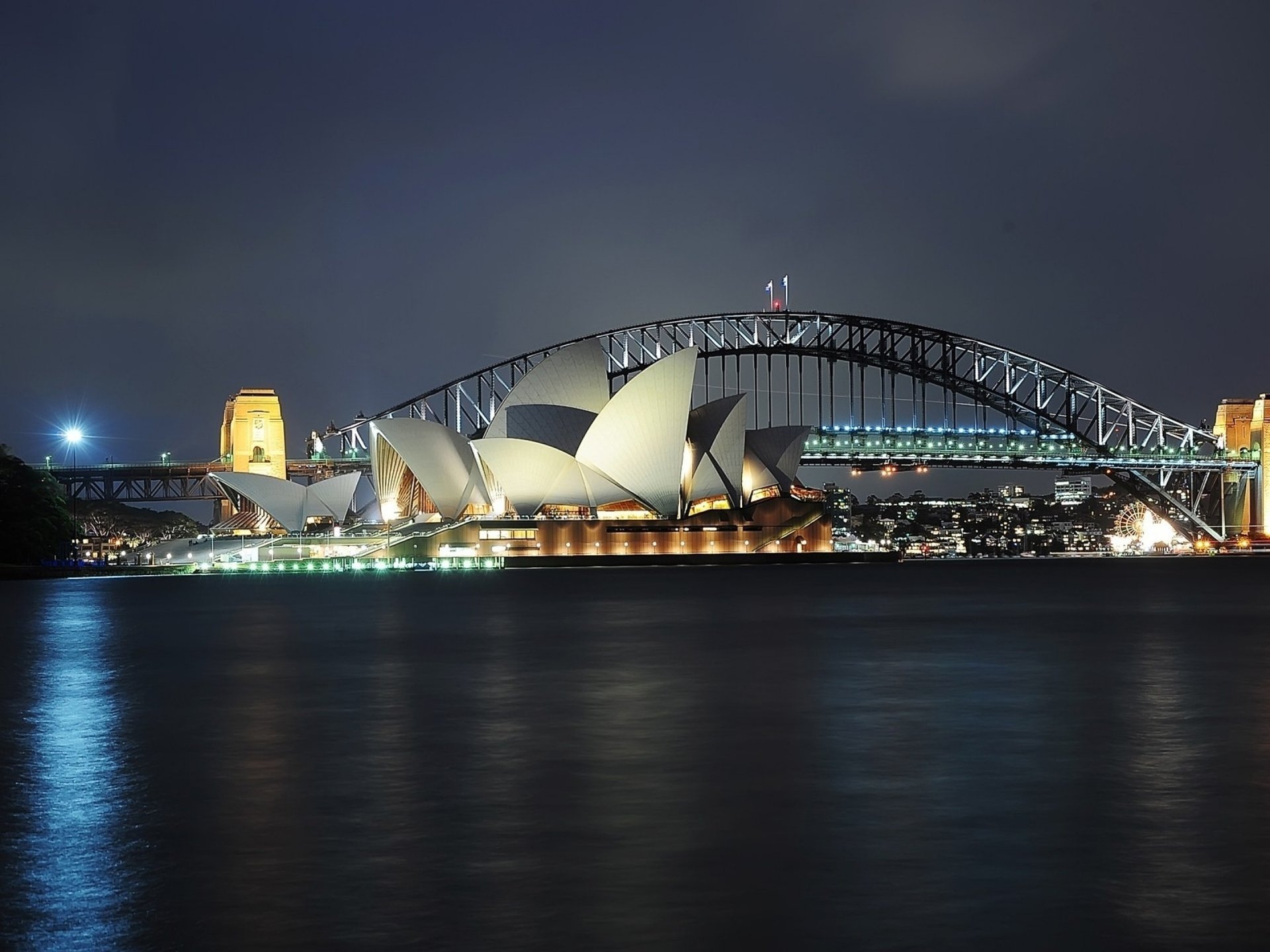 sydney teatro dell opera australia città notturna