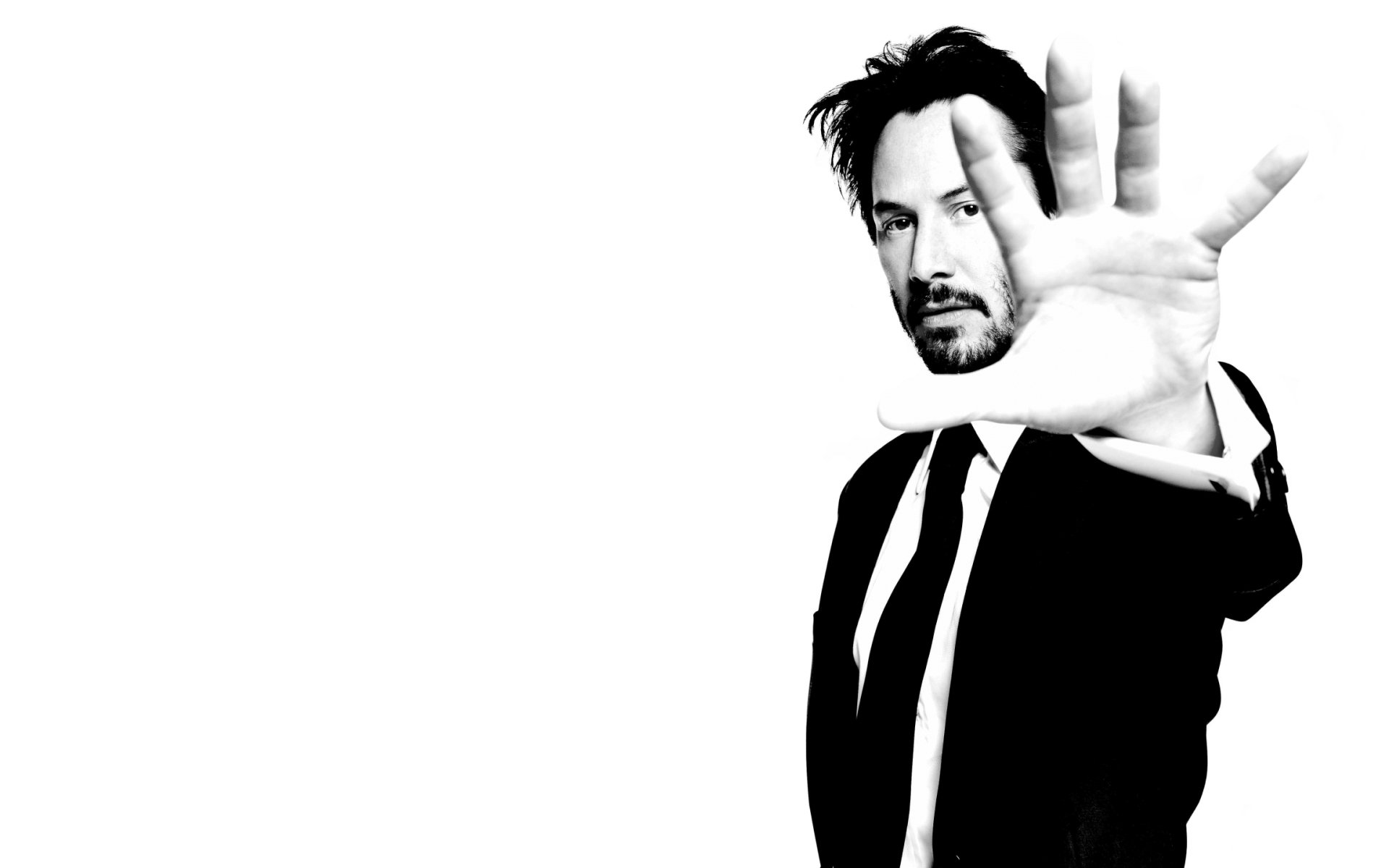 keanu reeves men hand b / w black and white