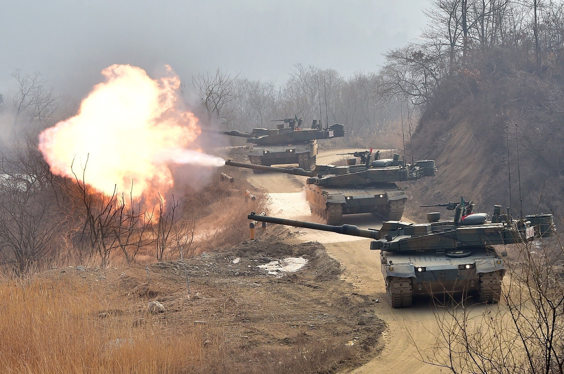 battle tank k2 black panther shooting south korea main