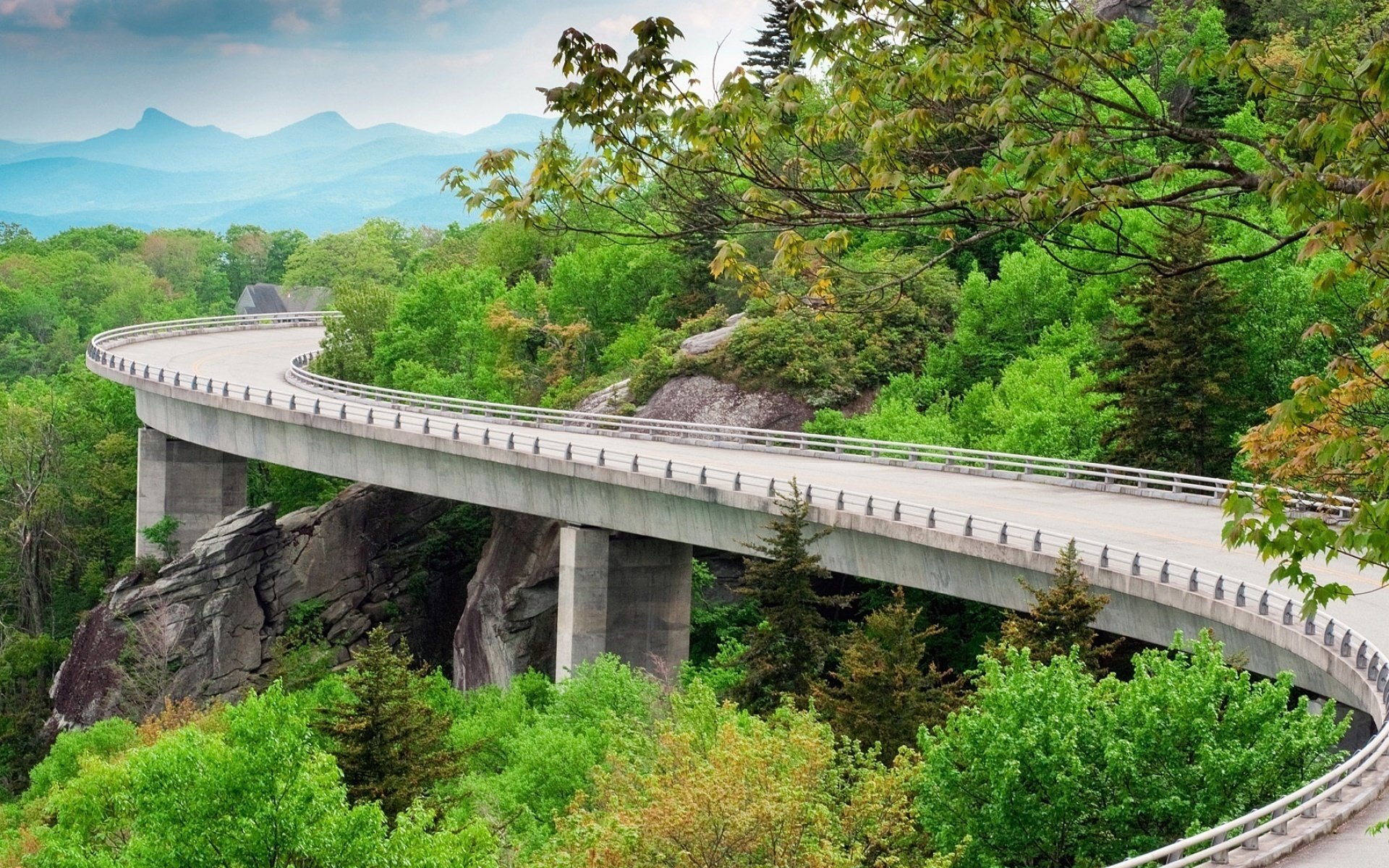 natura ponte rocce strada