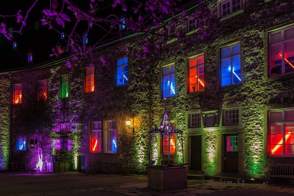 Lumières de la ville de nuit en Allemagne