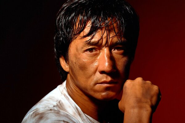 Portrait de Jackie Chan après le combat