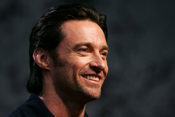 Actor Hugh Jackman smiles