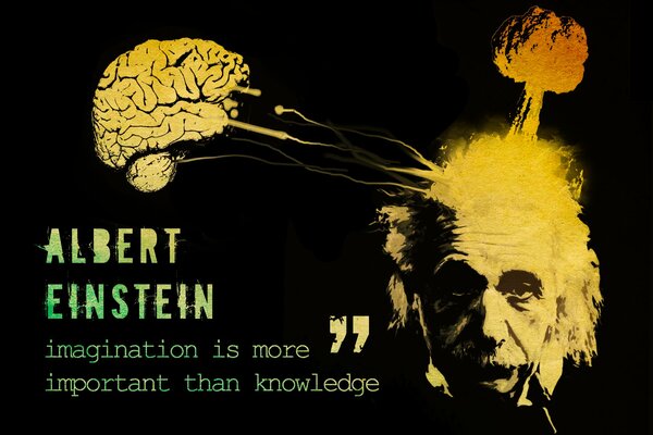 Imagen con Einstein y cita en Inglés