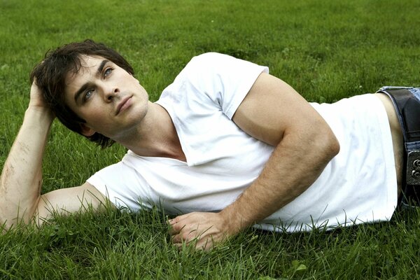 Ian Somerhalder from The Vampire Diaries on the Lawn