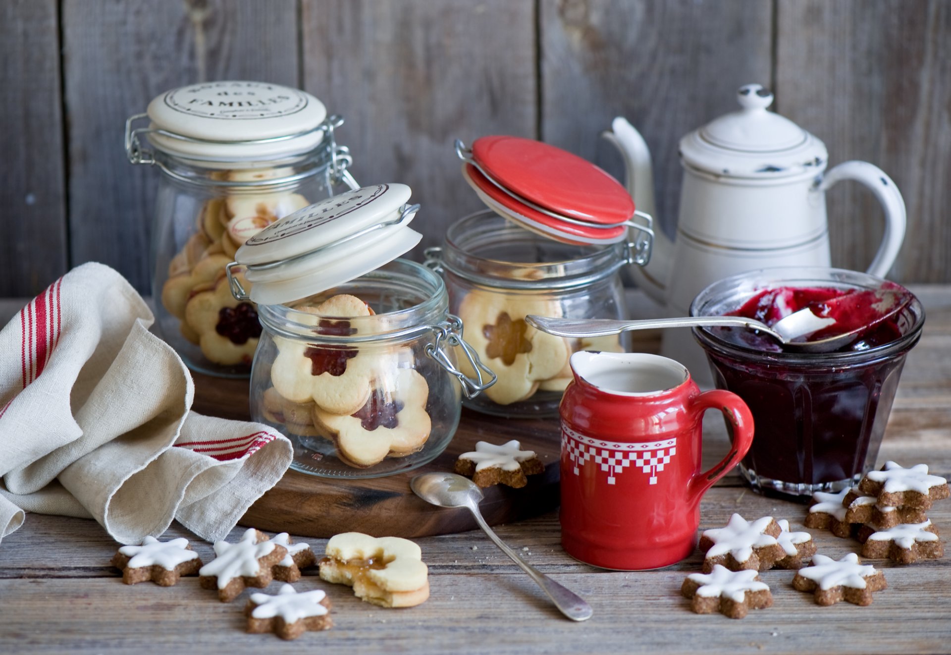 biscuits confiture pots