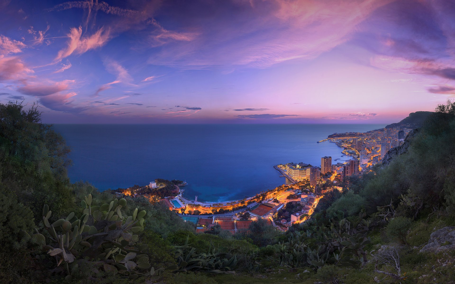 coast sea monaco landscape the sky the city nature