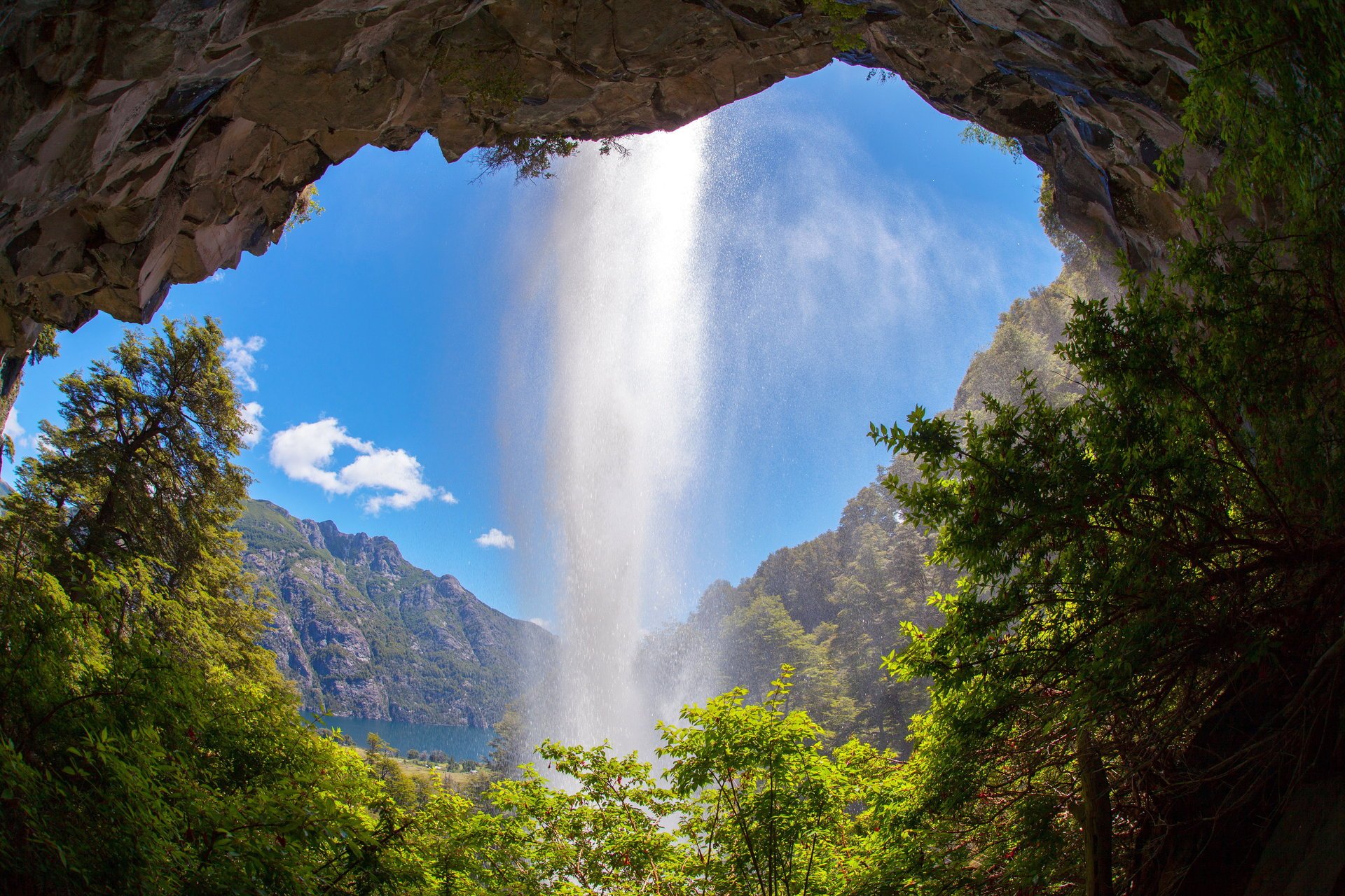 argentinien wasserfall felsen natur