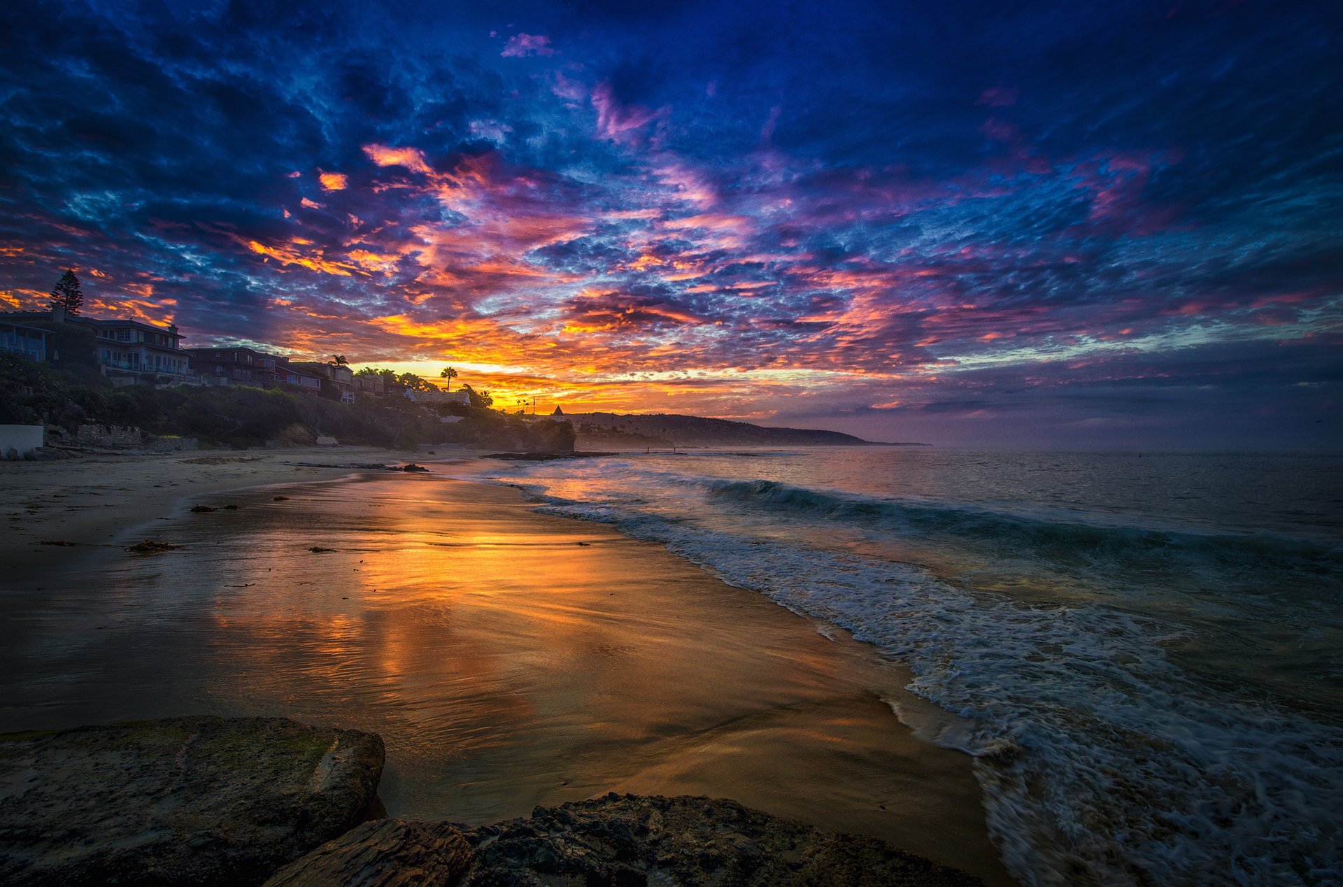 côte mer ciel coucher de soleil paysage plage nature