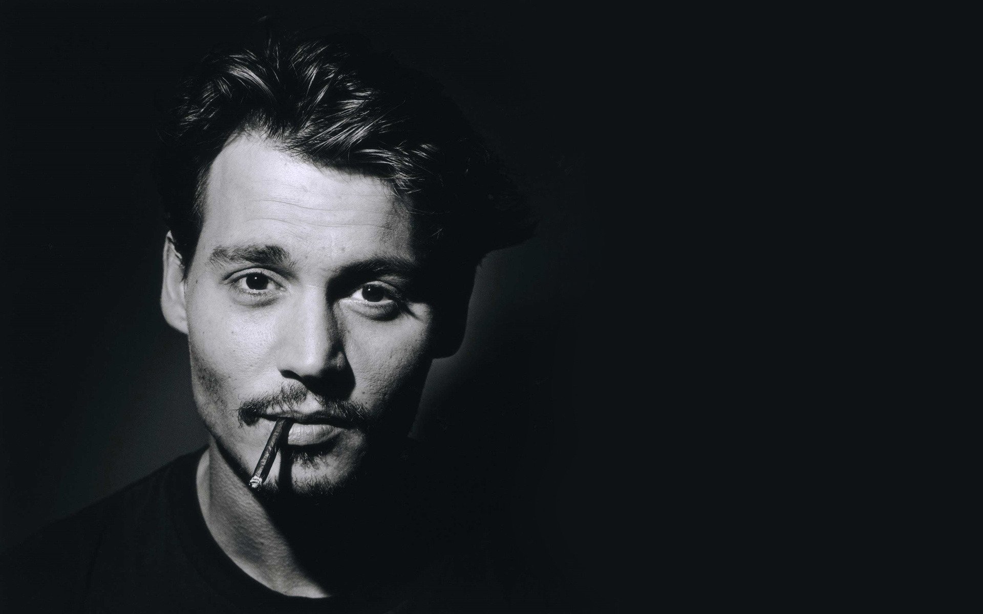 hombre johnny depp fotografía blanco y negro retrato cara monocromo