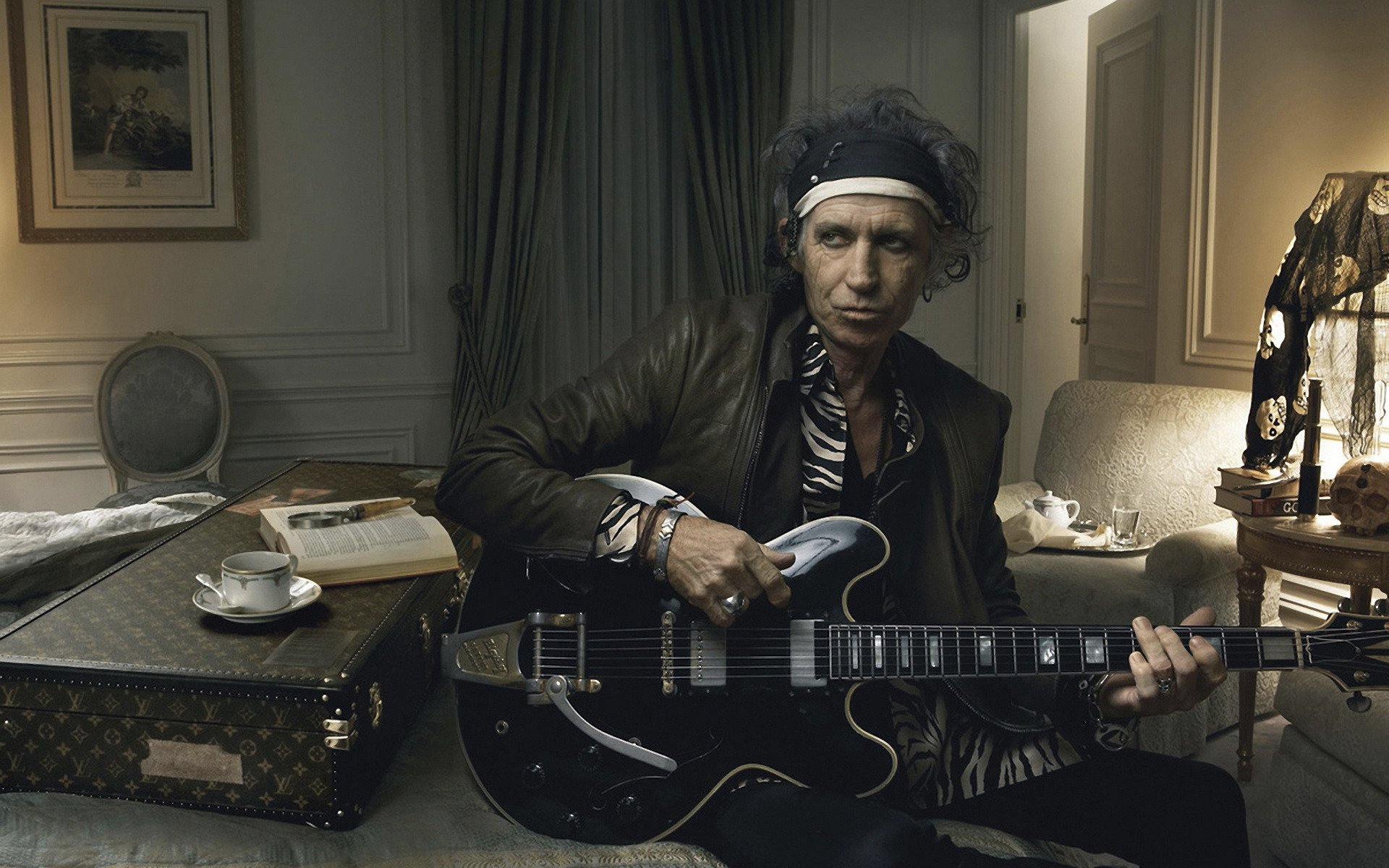 rolling stones keith richards annie leibovitz rock guitare