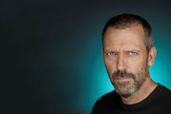 Hugh Laurie looks piercing