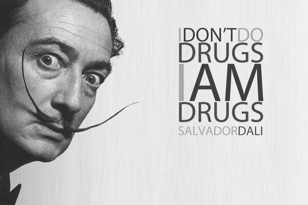 Salvador Dali wallpaper in black and white