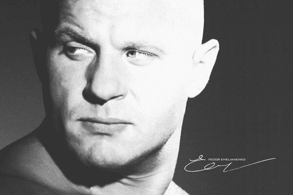 Foto di Fedor Emelianenko dal film L ultimo imperatore. Foto autografata dell atleta