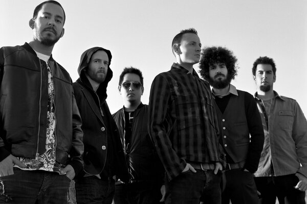 Photo du groupe linkin park noir et blanc