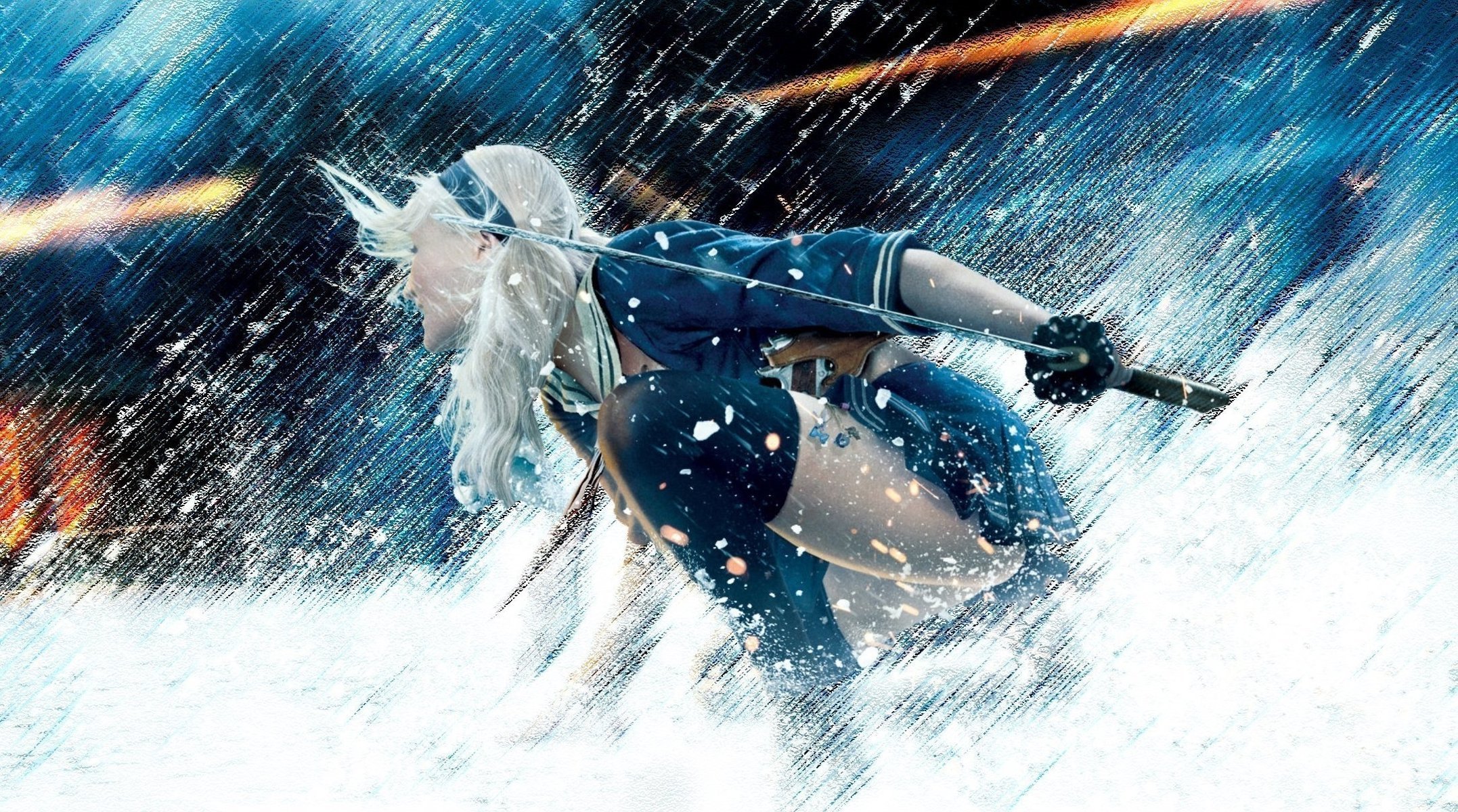 interdit emily browning neige flocons de neige sabre films fille célébrité