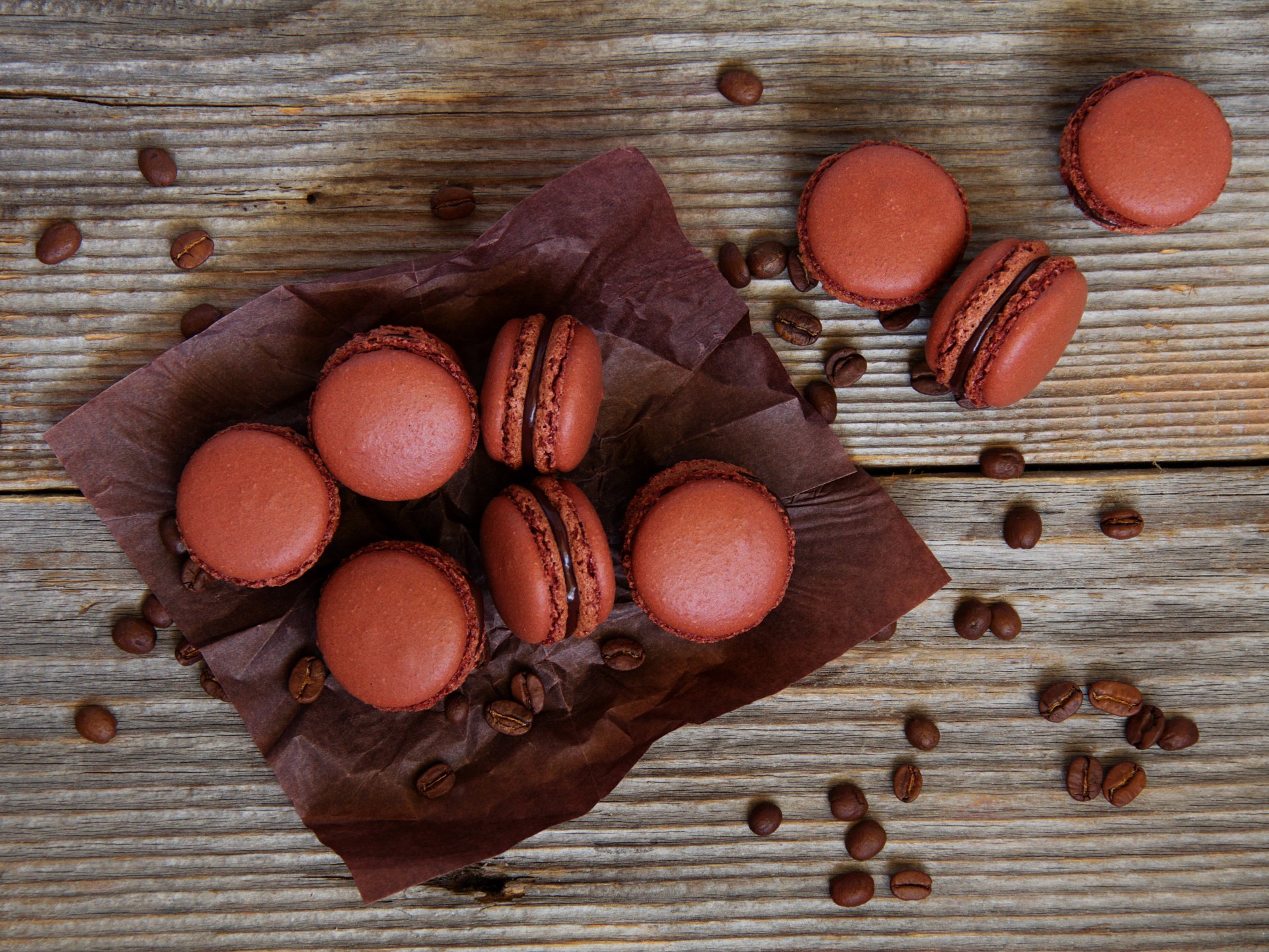 macarons grains de café douceur brownie