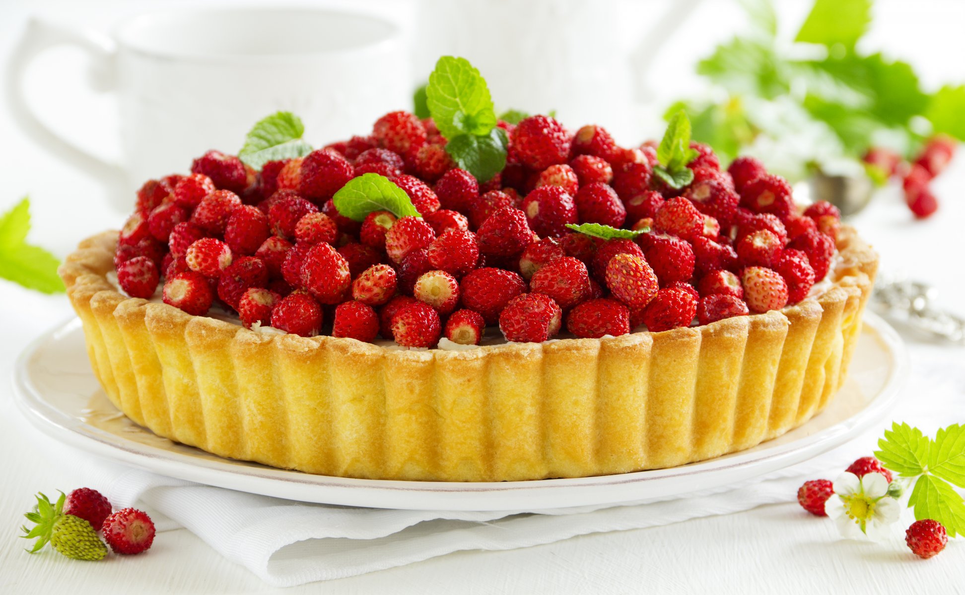 cuisson tarte baies fraises gâteau fraise