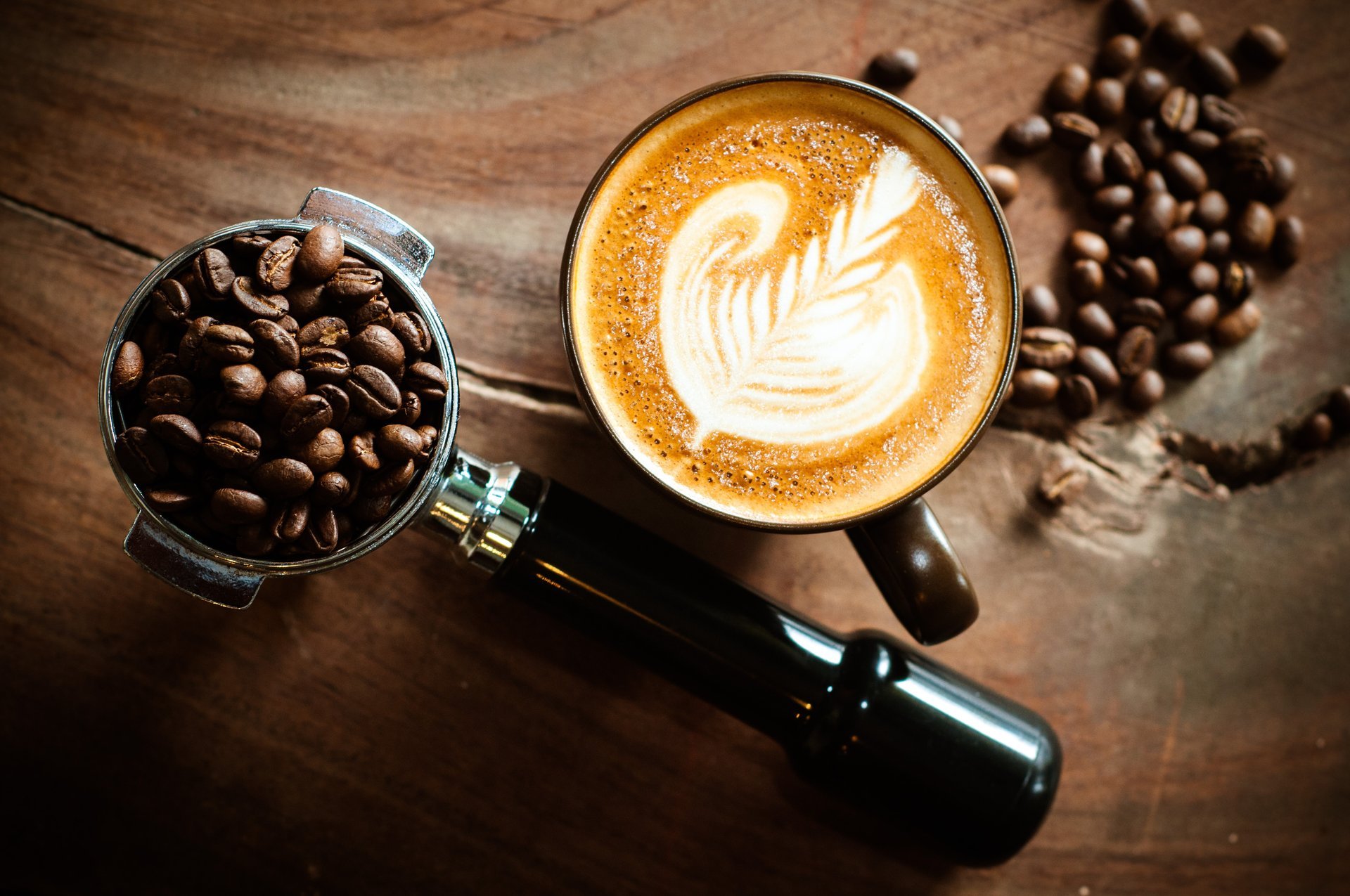 coffee foam pattern cup saucer grain