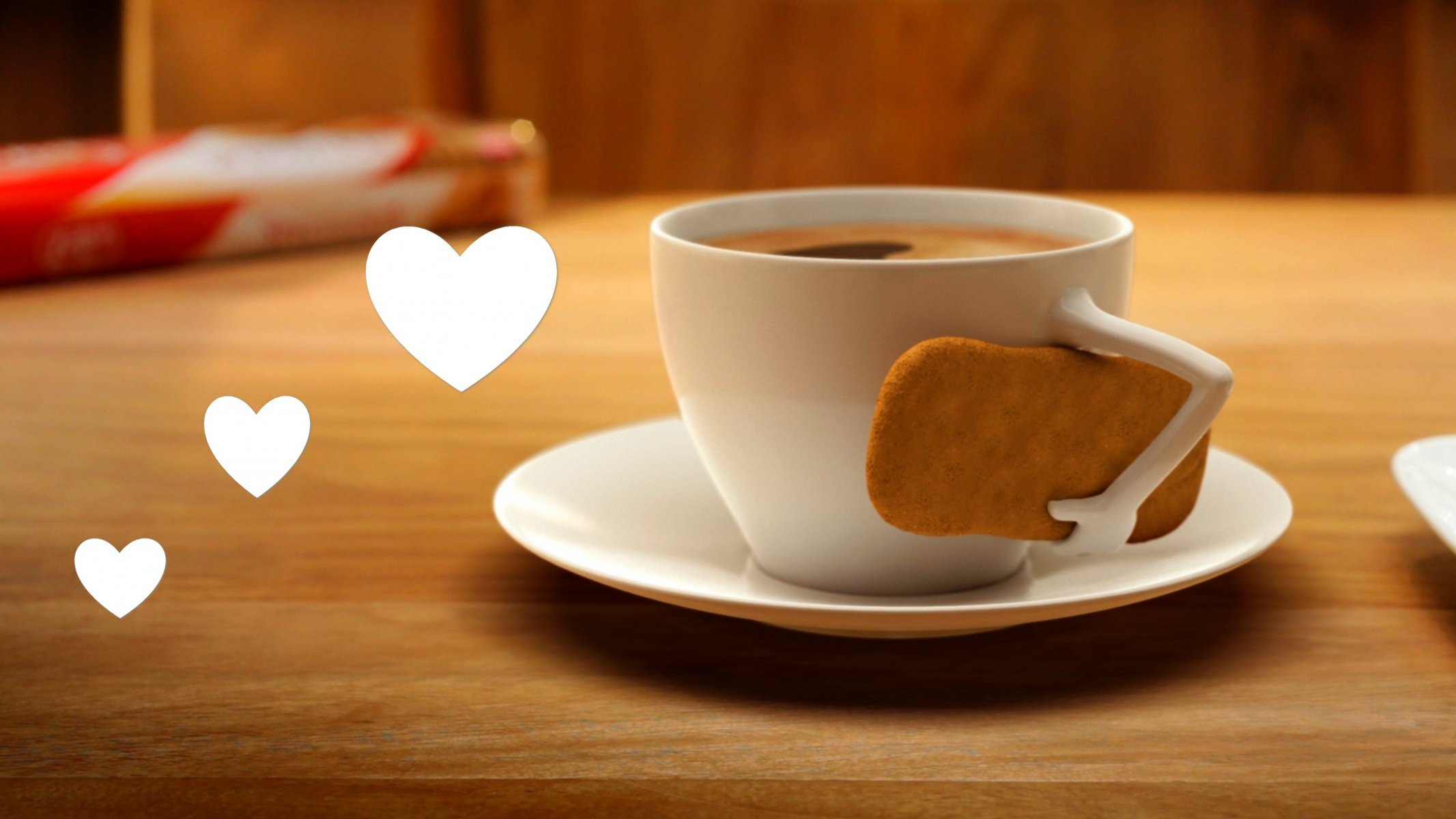 cup love coffee cookies heart