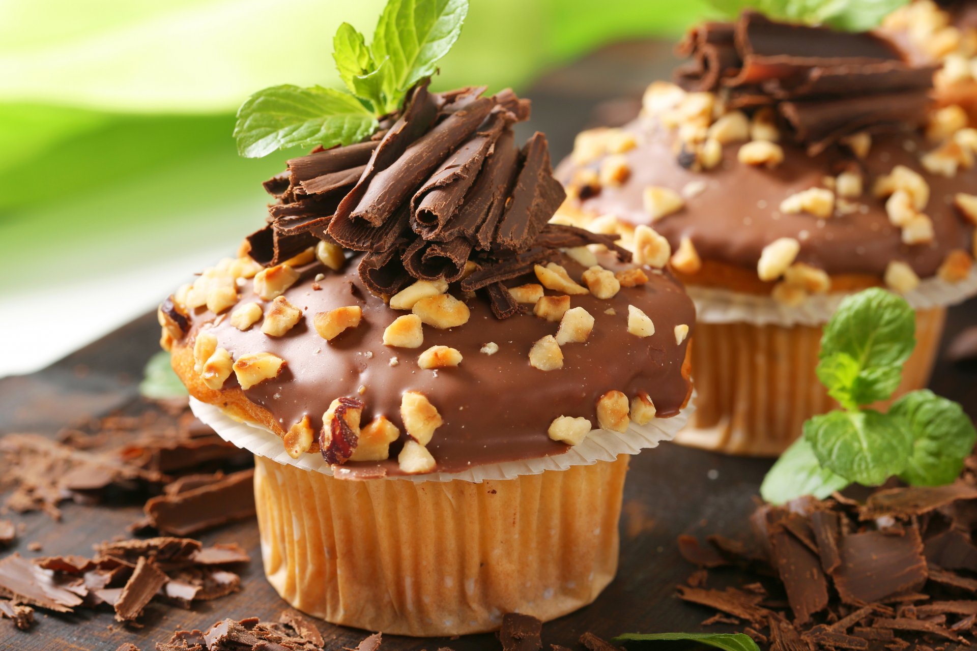 cupcake chocolat noix menthe douceur gâteau noix