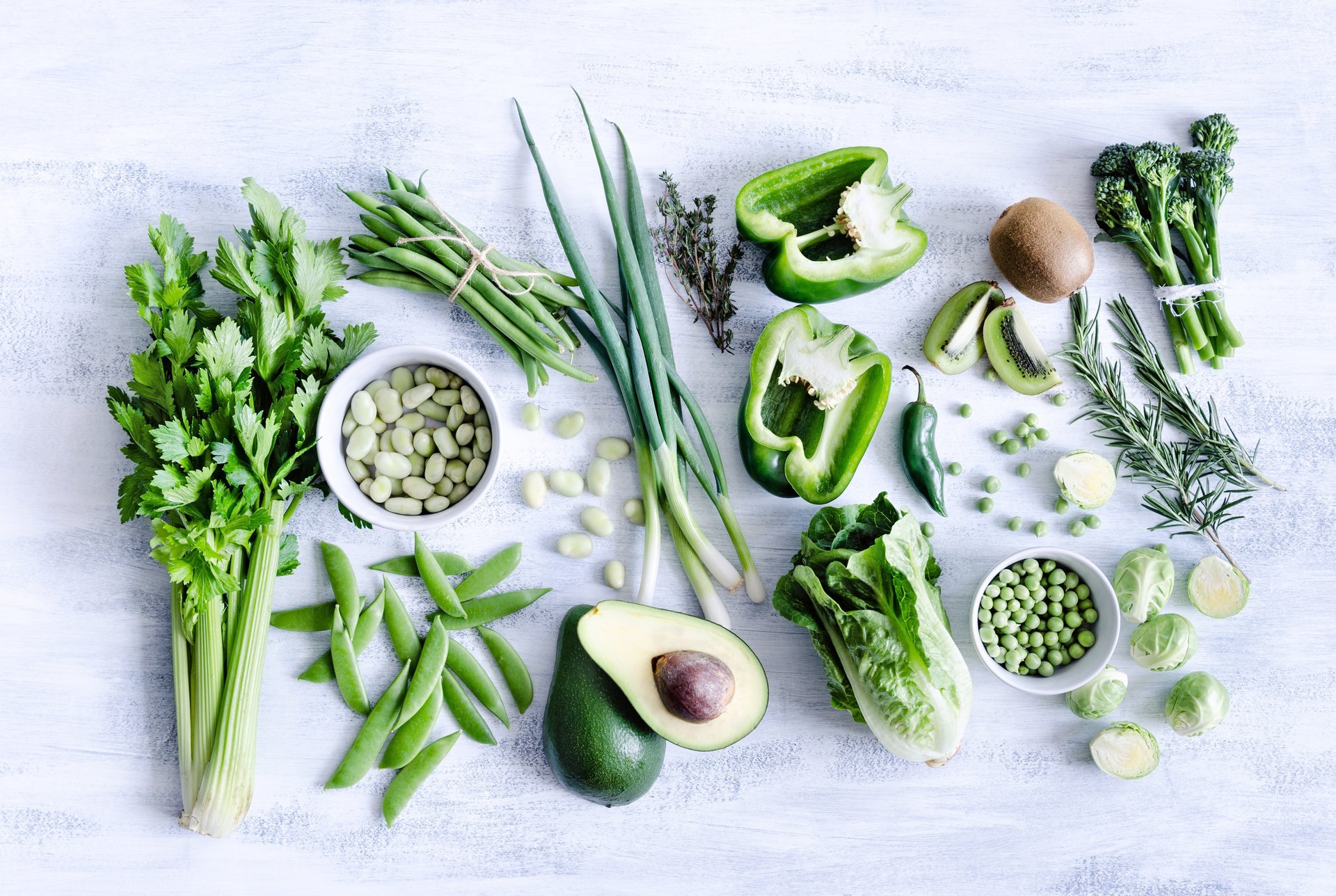 green beans coriander avocado torment pepper cabbage peas kiwi broccoli brussels sprout