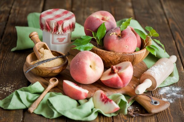 Conjunto de frutas almacén de vitaminas