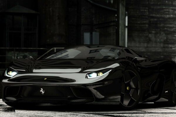 Black Italian beauty - Ferrari