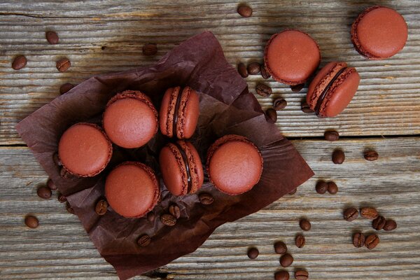 Sweet passion fruit decorated with coffee beans