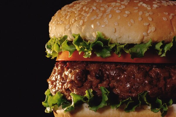 Hamburger succoso, con tortino alla griglia