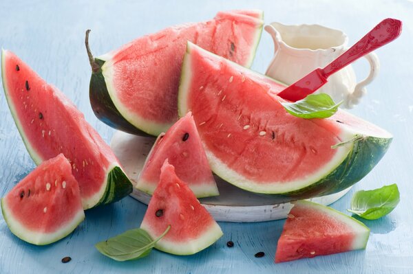 Juicy watermelon on the table