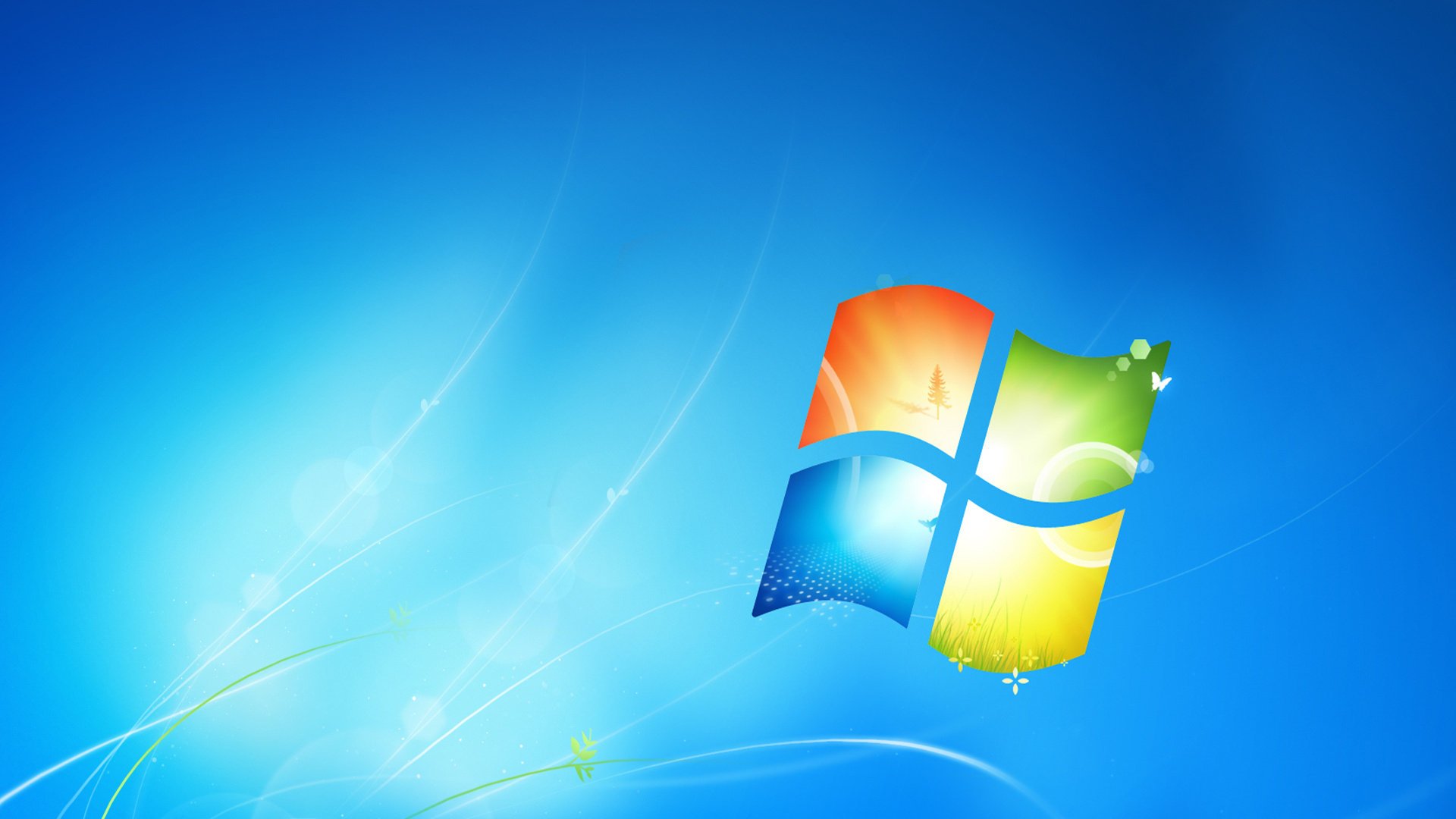 оригинал windows 7 обои hi-tech семерка синий 7 винда