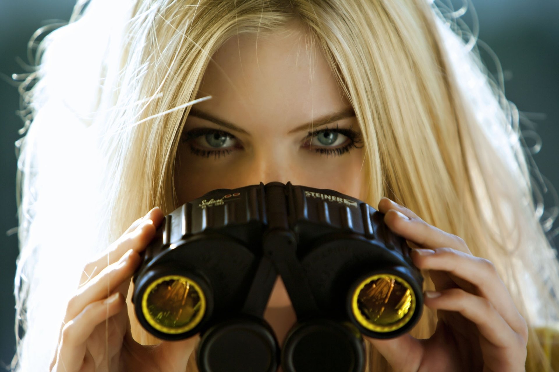 girl babe blonde eyes view glasses background