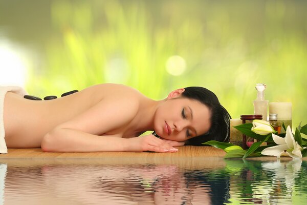 Spa treatments for girls in a Thai salon