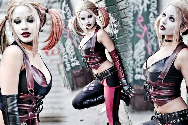 Cosplay Harley Quinn, hermosa chica