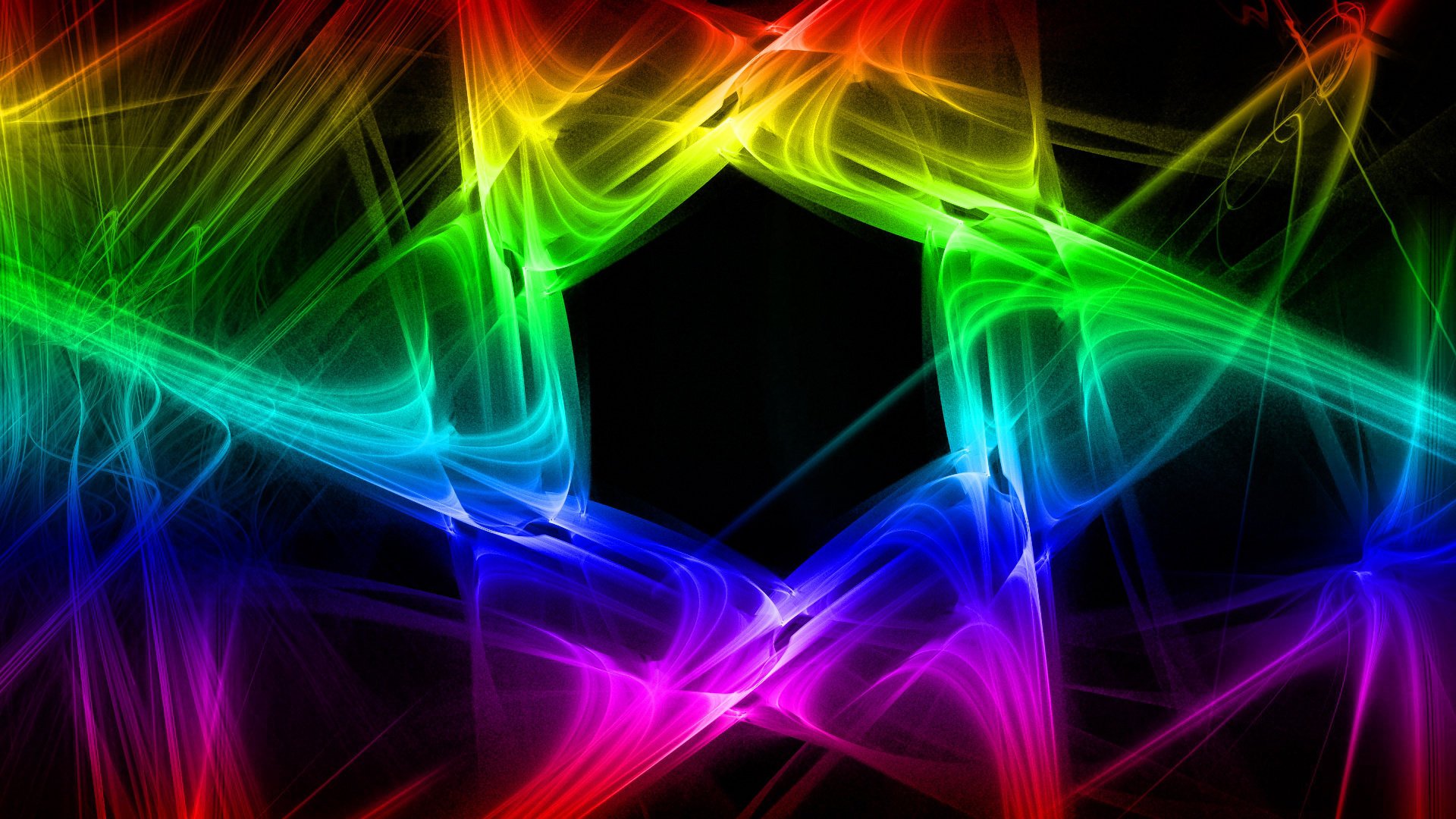 light hexagon gas pattern fractal color smoke