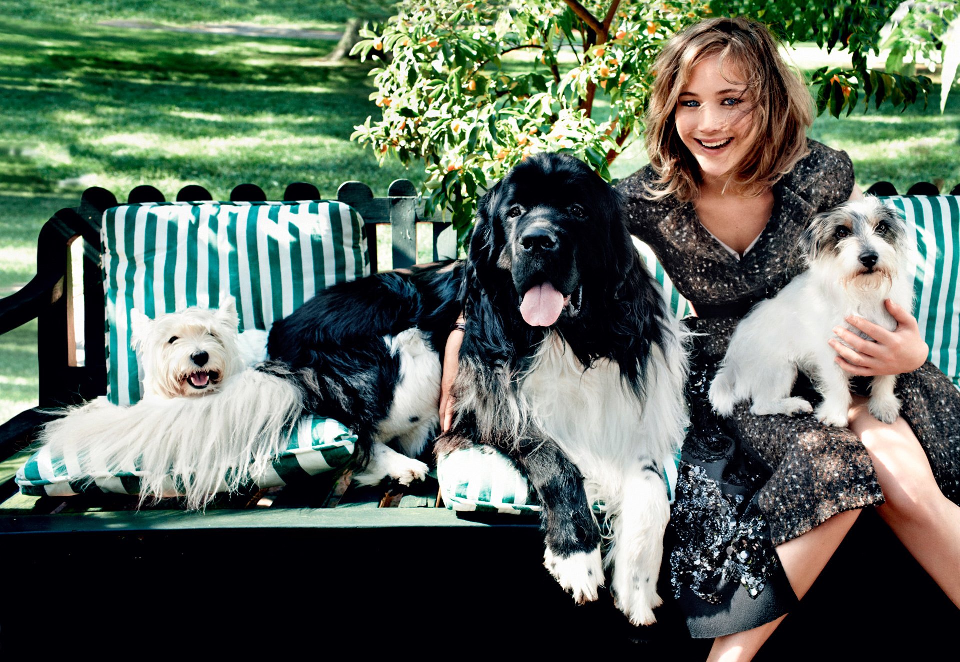 jennifer lawrence dog laughter vogue